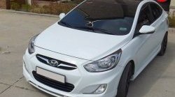 3 399 р. Накладка CT на передний бампер Hyundai Solaris RBr седан дорестайлинг (2010-2014) (Неокрашенная)  с доставкой в г. Краснодар. Увеличить фотографию 2