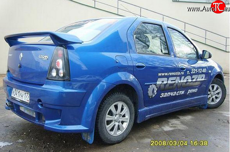 6 499 р. Низкий спойлер Power DM  Renault Logan  1 (2004-2010) дорестайлинг (Неокрашенный)  с доставкой в г. Краснодар