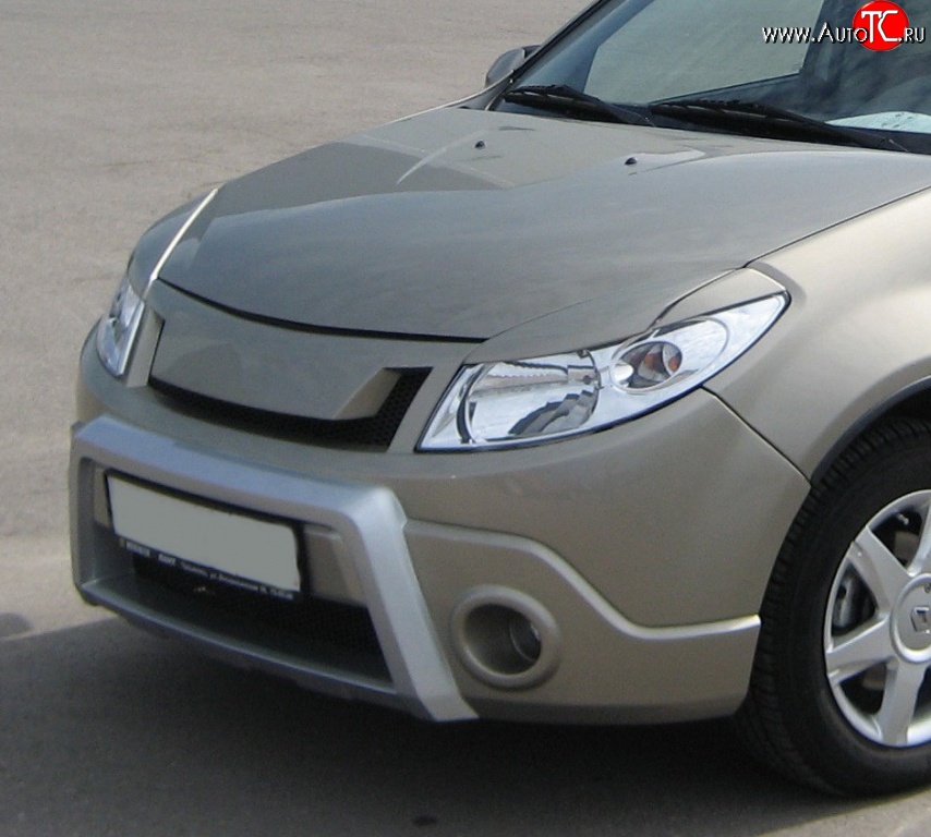 1 849 р. Реснички Kart RS Renault Sandero (BS) (2009-2014) (Неокрашенные)  с доставкой в г. Краснодар