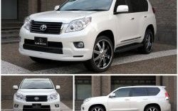 7 599 р. Накладка LX Mode на передний бампер Toyota Land Cruiser Prado J150 дорестайлинг (2009-2013) (Неокрашенная)  с доставкой в г. Краснодар. Увеличить фотографию 2