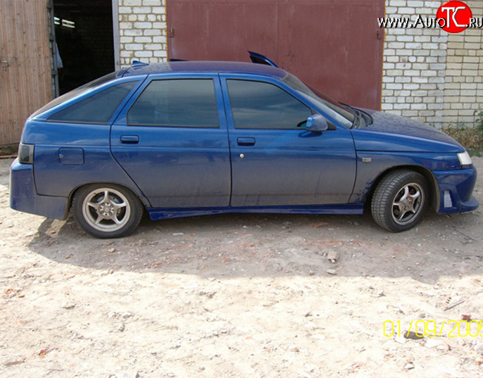 1 299 р. Пороги накладки M-VRS Лада 2112 хэтчбек (1999-2008) (Неокрашенные)  с доставкой в г. Краснодар