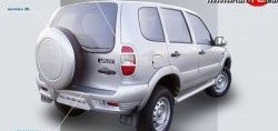 429 р. Накладки Кураж 2 на фонари (до 2009 г)  Chevrolet Niva  2123 (2002-2008), Лада 2123 (Нива Шевроле) (2002-2008) (Неокрашенные)  с доставкой в г. Краснодар. Увеличить фотографию 2