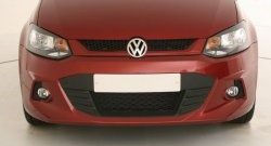 7 249 р. Передний бампер Sport Volkswagen Polo 5 седан дорестайлинг (2009-2015) (Неокрашенный)  с доставкой в г. Краснодар. Увеличить фотографию 2