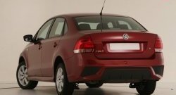 7 249 р. Задний бампер Sport Volkswagen Polo 5 седан дорестайлинг (2009-2015) (Неокрашенный)  с доставкой в г. Краснодар. Увеличить фотографию 2