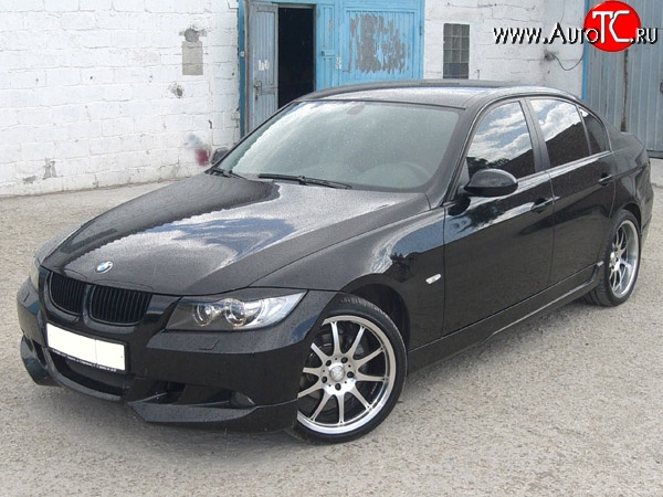 5 999 р. Накладка переднего бампера AC Shnitzer  BMW 3 серия  E90 (2004-2008) седан дорестайлинг (Неокрашенная)  с доставкой в г. Краснодар