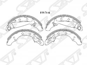 Колодки тормозные SAT (передние) Chery (Черри) Amulet (Corda) (Амулет)  A15 (2003-2010), Skoda (Шкода) Fabia (Фабия) ( Mk1,  Mk2) (2004-2014)