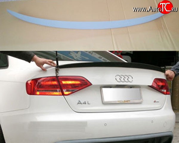 3 399 р. Лип спойлер АВТОКРАТ  Audi A4  B8 (2007-2011) дорестайлинг, седан (Неокрашенный)  с доставкой в г. Краснодар