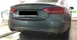 13 999 р. Накладка на задний бампер CT Audi A5 8T дорестайлинг, лифтбэк (2007-2011) (Неокрашенная)  с доставкой в г. Краснодар. Увеличить фотографию 4