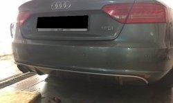 13 999 р. Накладка на задний бампер CT  Audi A5  8T (2007-2011) дорестайлинг, лифтбэк (Неокрашенная)  с доставкой в г. Краснодар. Увеличить фотографию 1