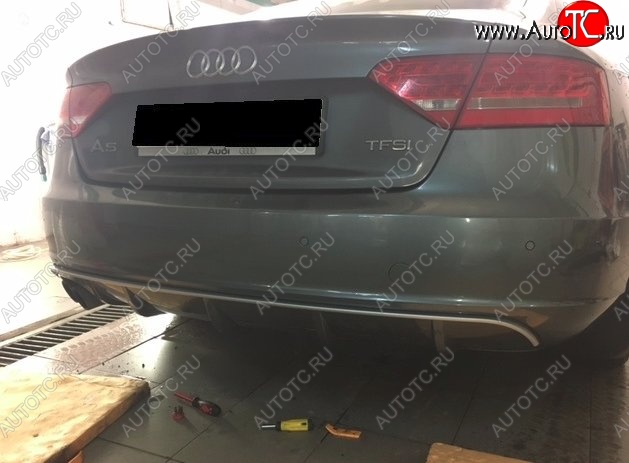 13 999 р. Накладка на задний бампер CT  Audi A5  8T (2007-2011) дорестайлинг, лифтбэк (Неокрашенная)  с доставкой в г. Краснодар