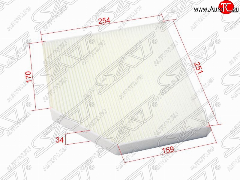 369 р. Фильтр салонный SAT (202x295x29 mm)  Audi A6  C7 - A8  D4  с доставкой в г. Краснодар