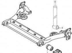 2 199 р. Полиуретановый сайлентблок балки задней подвески Точка Опоры Volkswagen Passat B5 седан дорестайлинг (1996-2000)  с доставкой в г. Краснодар. Увеличить фотографию 2
