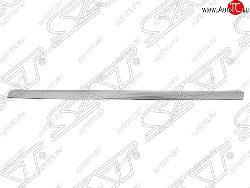 599 р. Молдинг переднего бампера SAT (левый, хром)  Audi A6  C6 (2004-2008) дорестайлинг, седан, дорестайлинг, универсал  с доставкой в г. Краснодар