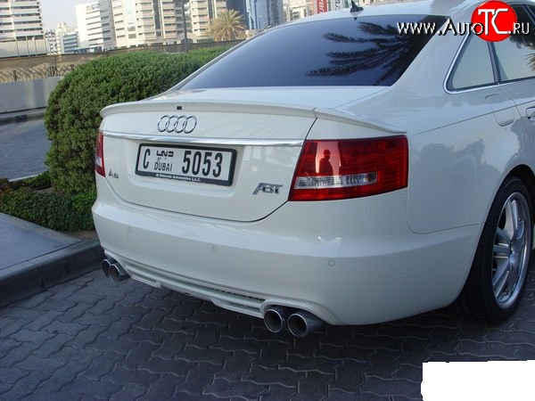 4 499 р. Диффузор заднего бампера ABT Audi A6 C6 дорестайлинг, седан (2004-2008)  с доставкой в г. Краснодар