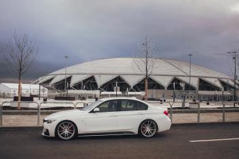 5 999 р. Накладки M-Perfomance под задний бампер (мини-лезвия)  BMW 3 серия  F30 (2012-2018) седан дорестайлинг, седан рестайлинг (цвет: черный матовый)  с доставкой в г. Краснодар. Увеличить фотографию 13