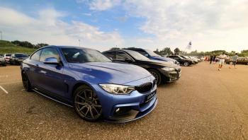 14 499 р. Сплиттер переднего бампера М-Perfomance  BMW 4 серия ( F32,  F36) (2013-2020) купе дорестайлинг, лифтбэк дорестайлинг, купе рестайлинг, лифтбэк рестайлинг (цвет: черный матовый)  с доставкой в г. Краснодар. Увеличить фотографию 2