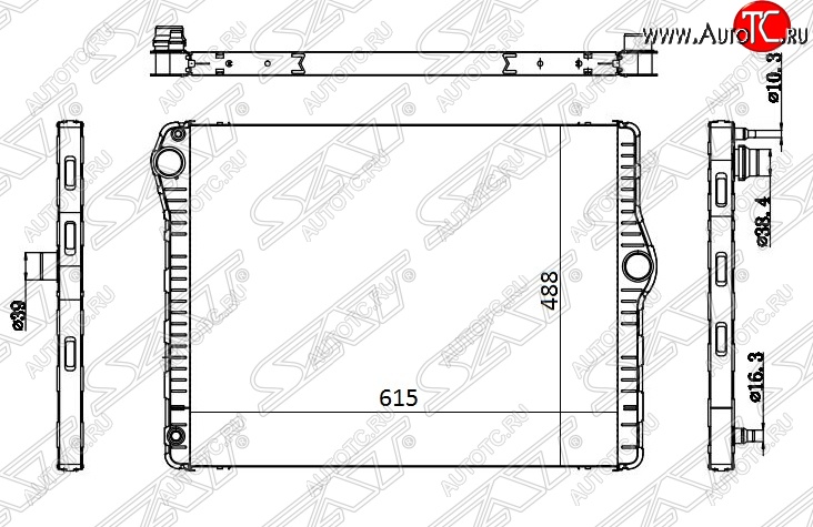 13 849 р. Радиатор двигателя SAT (пластинчатый) BMW 5 серия F10 рестайлинг, седан (2013-2017)  с доставкой в г. Краснодар