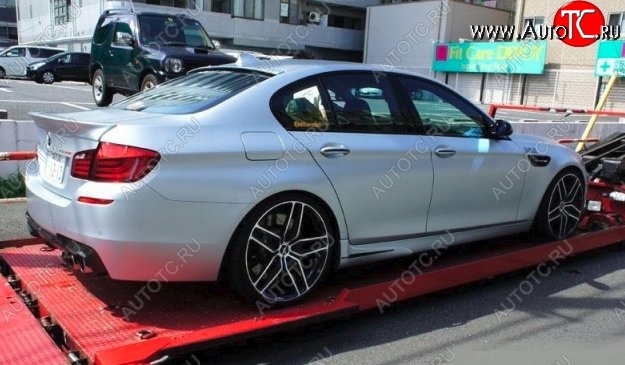 6 749 р. Лип спойлер CT v1 BMW 5 серия F10 седан дорестайлинг (2009-2013) (Неокрашенный)  с доставкой в г. Краснодар