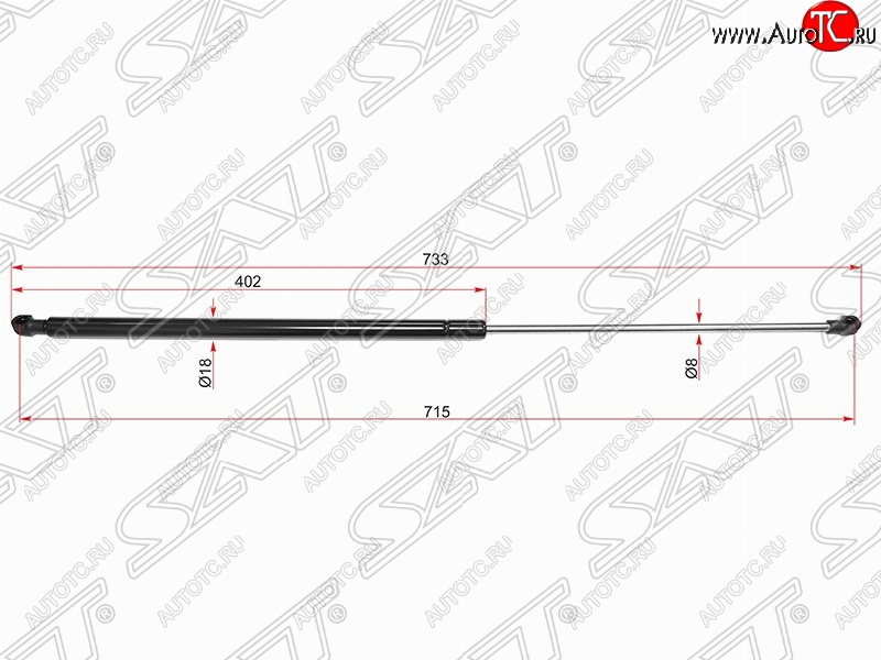 729 р. Упор капота SAT (газовый)  BMW 7 серия  E65,E66, E67, E68 (2001-2005) дорестайлинг, седан  с доставкой в г. Краснодар