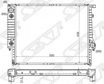 Радиатор двигателя SAT (трубчатый)  3 серия ( E30,  E36), 5 серия  E34, 7 серия  E32