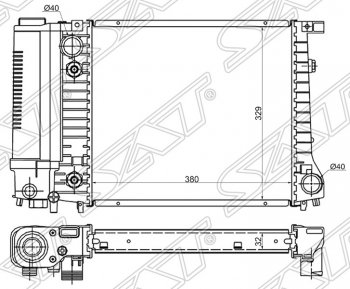 Радиатор двигателя SAT (трубчатый, 1.6/1.8) BMW (БМВ) 3 серия  E30 (1982-1991) E30 седан