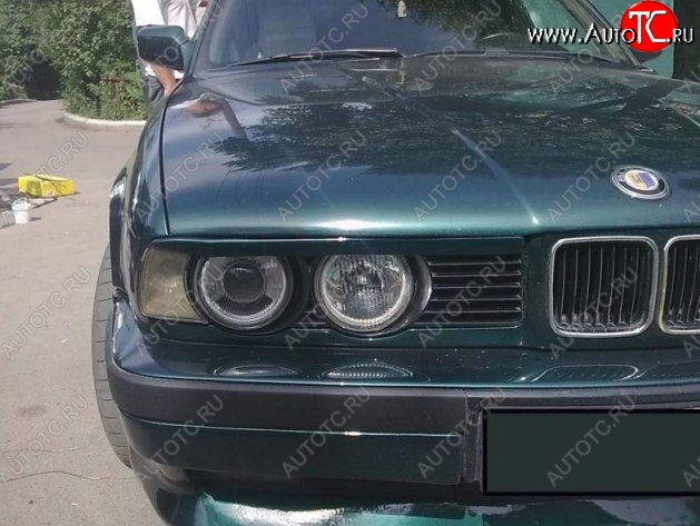 1 649 р. Реснички на фары CT v1 BMW 5 серия E34 седан дорестайлинг (1988-1994) (Неокрашенные)  с доставкой в г. Краснодар