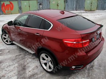 4 649 р. Лип спойлер Tuning-Sport  BMW X6  E71 (2008-2014) дорестайлинг, рестайлинг (Неокрашенный)  с доставкой в г. Краснодар. Увеличить фотографию 2