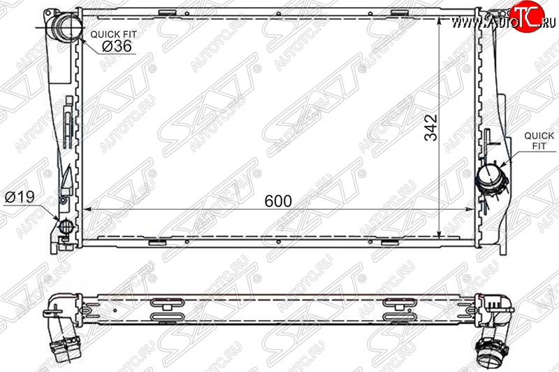 6 699 р. Радиатор двигателя SAT  BMW 1 серия  E87 - X1  E84  с доставкой в г. Краснодар