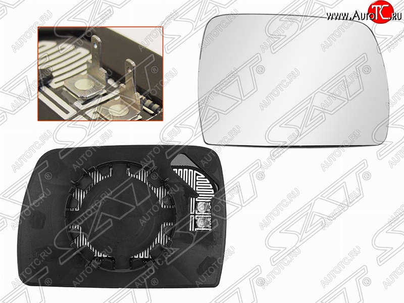 719 р. Правое полотно зеркала SAT (голубой, асферическое с обогревом) BMW X3 E83 (2003-2009)  с доставкой в г. Краснодар