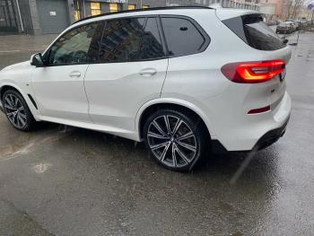 23 499 р. Диффузор заднего бампера М-Perfomance с элеронами  BMW X5  G05 (2018-2022) Inmax (цвет: черный глянец)  с доставкой в г. Краснодар. Увеличить фотографию 6