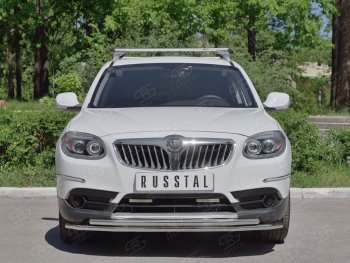 18 349 р. Защита переднего бампера (2 трубыØ42 мм, нержавейка) SLITKOFF Brilliance V5 (2012-2018)  с доставкой в г. Краснодар. Увеличить фотографию 2