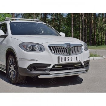 16 999 р. Одинарная защита переднего бампера из трубы d63 мм SLITKOFF Brilliance V5 (2012-2018)  с доставкой в г. Краснодар. Увеличить фотографию 2