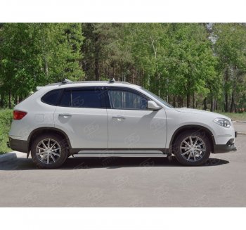 21 999 р. Защита порогов из круглой трубы d63 мм SLITKOFF v1  Brilliance V5 (2012-2018)  с доставкой в г. Краснодар. Увеличить фотографию 2