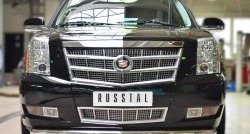 17 799 р. Одинарная защита переднего бампера диаметром 76 мм SLITKOFF  Cadillac Escalade  GMT926 джип 5 дв. (2006-2014) короткая база  с доставкой в г. Краснодар. Увеличить фотографию 2