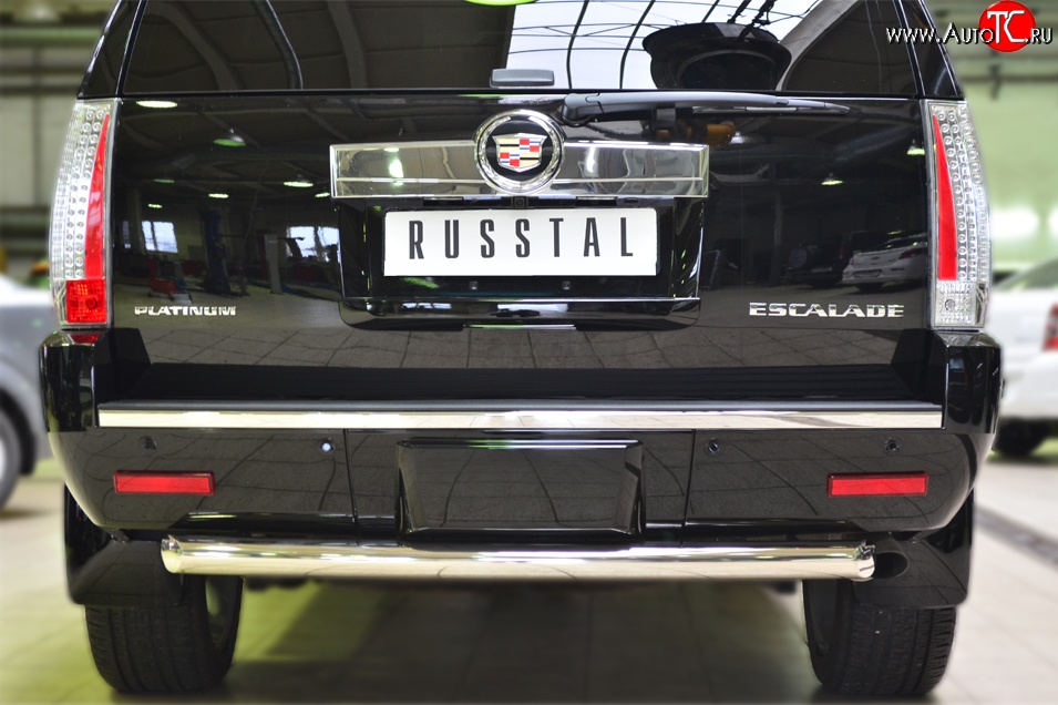 15 999 р. Защита заднего бампера (Ø76 мм, нержавейка) SLITKOFF  Cadillac Escalade  GMT926 джип 5 дв. (2006-2014) короткая база  с доставкой в г. Краснодар