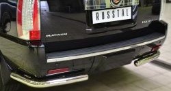 15 999 р. Защита заднего бампера (Ø76 мм уголки, нержавейка) SLITKOFF Cadillac Escalade GMT926 джип 5 дв. короткая база (2006-2014)  с доставкой в г. Краснодар. Увеличить фотографию 2