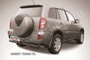 Защита заднего бампера из трубы d76 Slitkoff (с поступью) Chery (Черри) Tiggo T11 (Тиго) (2013-2016) рестайлинг