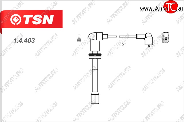 179 р. Провод высоковольтный свечной (№3) TSN  Chery Cross Eastar  B14 - M12  с доставкой в г. Краснодар