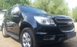 1 469 р. Сетка в решетку радиатора (верхняя) Russtal Chevrolet Trailblazer GM800 дорестайлинг (2012-2016) (черная)  с доставкой в г. Краснодар. Увеличить фотографию 3