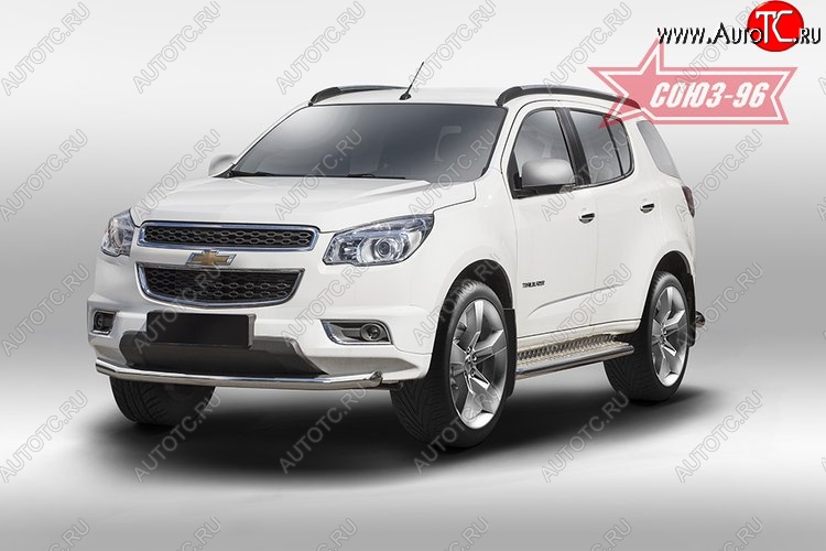 16 469 р. Защита переднего бампера одинарная Souz-96 (d60) Chevrolet Trailblazer GM800 дорестайлинг (2012-2016)  с доставкой в г. Краснодар