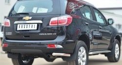 15 899 р. Защита заднего бампера (Ø63 мм уголки, нержавейка) SLITKOFF Chevrolet Trailblazer GM800 дорестайлинг (2012-2016)  с доставкой в г. Краснодар. Увеличить фотографию 4