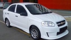 4 599 р. Пороги накладки CT Chevrolet Aveo T250 седан рестайлинг (2006-2011) (Неокрашенные)  с доставкой в г. Краснодар. Увеличить фотографию 2