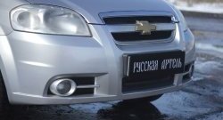 Защитная сетка решетки переднего бампера RA Chevrolet (Шевролет) Aveo (Авео)  T250 (2006-2011) T250 седан рестайлинг