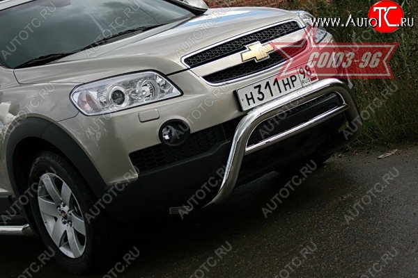 18 314 р. Защита переднего бампера Souz-96 (d76) Chevrolet Captiva  дорестайлинг (2006-2011)  с доставкой в г. Краснодар