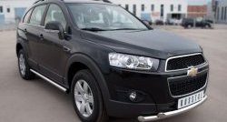 20 849 р. Защита переднего бампера (2 трубыØ63 мм, нержавейка) SLITKOFF Chevrolet Captiva 1-ый рестайлинг (2011-2013)  с доставкой в г. Краснодар. Увеличить фотографию 4