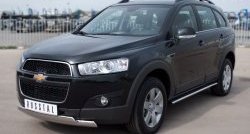 25 999 р. Защита переднего бампера (2 трубыØ75х42 мм, нержавейка) Russtal Chevrolet Captiva 1-ый рестайлинг (2011-2013)  с доставкой в г. Краснодар. Увеличить фотографию 4