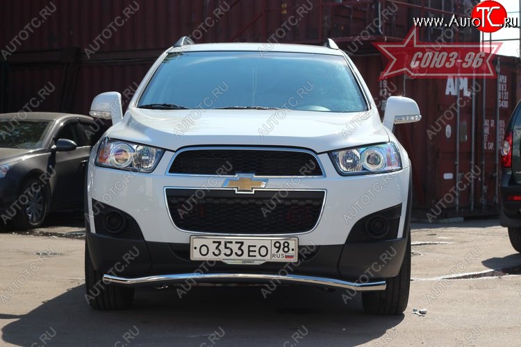 16 469 р. Защита переднего бампера одинарная Souz-96 Premium (d60) Chevrolet Captiva 1-ый рестайлинг (2011-2013)  с доставкой в г. Краснодар