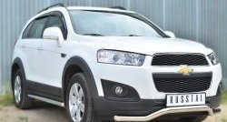 16 999 р. Защита переднего бампера (Ø63 мм волна, нержавейка) SLITKOFF  Chevrolet Captiva (2013-2016) 2-ой рестайлинг  с доставкой в г. Краснодар. Увеличить фотографию 4