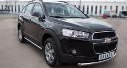 16 999 р. Одинарная защита переднего бампера диаметром 63 мм SLITKOFF  Chevrolet Captiva (2011-2013) 1-ый рестайлинг  с доставкой в г. Краснодар. Увеличить фотографию 4