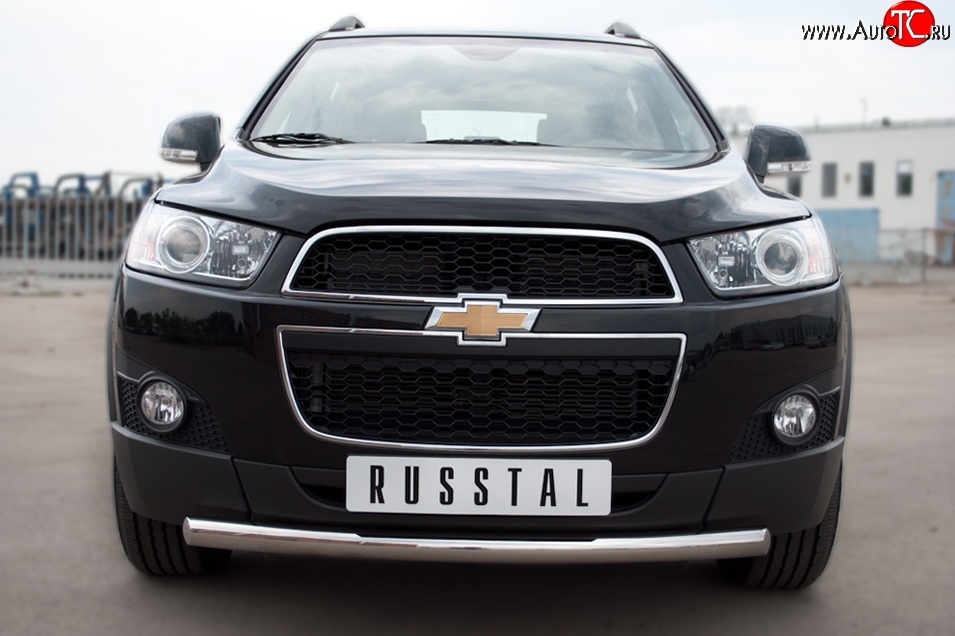 16 999 р. Одинарная защита переднего бампера диаметром 63 мм SLITKOFF  Chevrolet Captiva (2011-2013) 1-ый рестайлинг  с доставкой в г. Краснодар